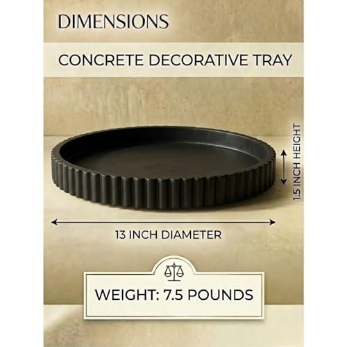 13 Inch Round Coffee Table Tray