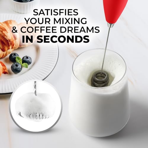 Powerful Milk Frother Wand With Duracell Batteries