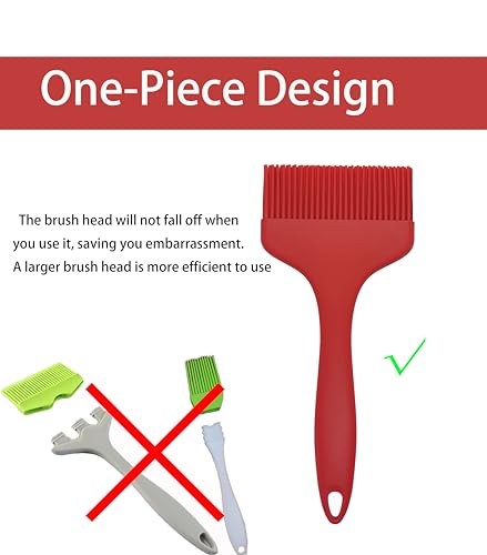2 Pcs Of Large Silicone Basting Brushes One