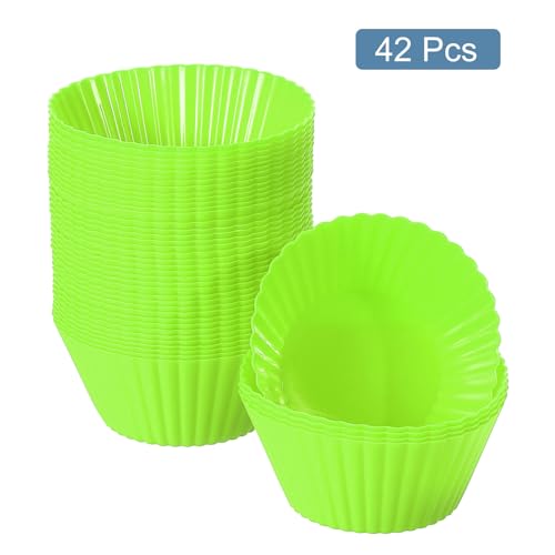 42Pcs Silicone Cupcake Liners (42 Count)
