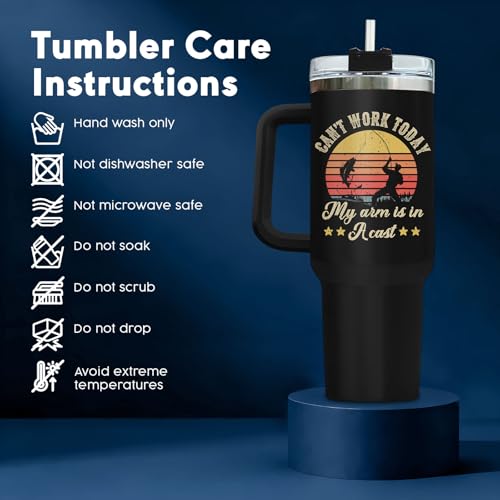 Fishing Dad Best Daddy Ever Mom 40 oz Tumbler with Handle