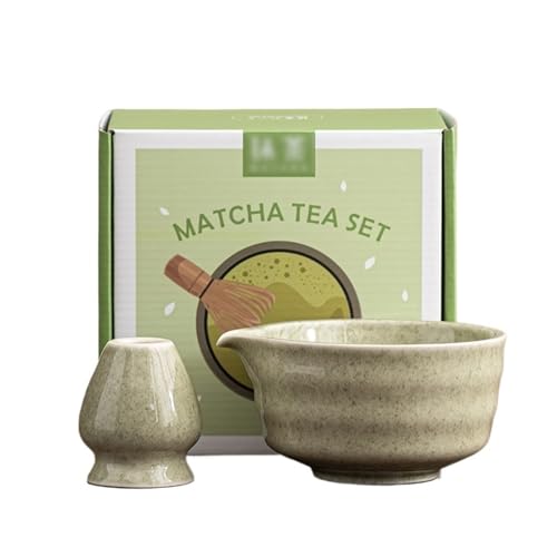 Ceramic Matcha Kit for Breakfast Afternoon Tea Contains Bowl Tea Brush Stand