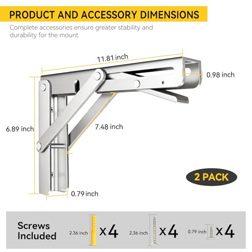 Folding Shelf Brackets (2 Count)