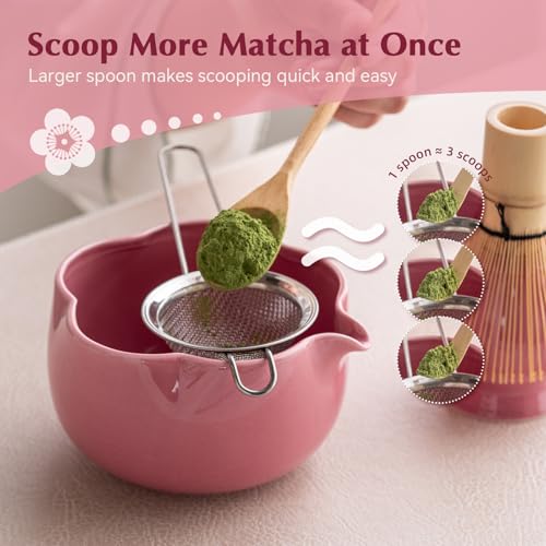 Matcha Set 8Pcs Floral Ceramic Matcha Kit with Matcha Whisk