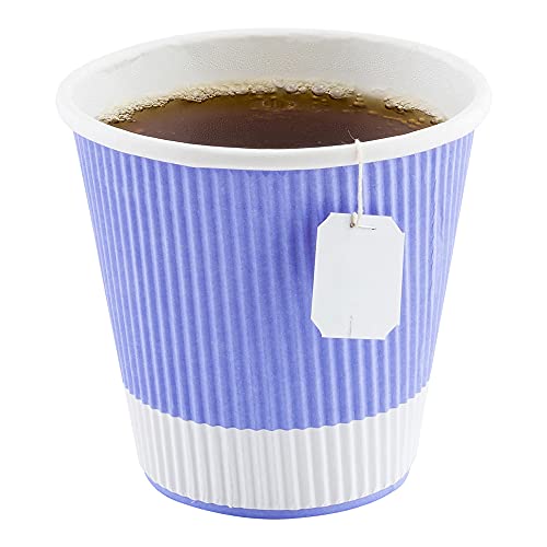 Ripple Wall Coffee Cups 500 Count 8 Ounce Insulated Light Purple Paper Cups