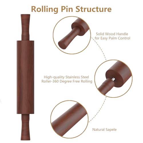 Sapele Rolling Pin with Handles
