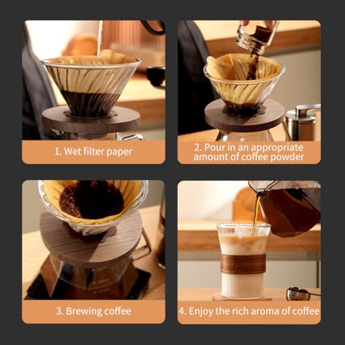 Professional Glass Pour Over Coffee Maker Kit