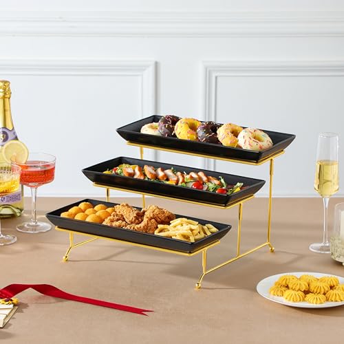 3 Tier Serving Trays for Party (4 Count)