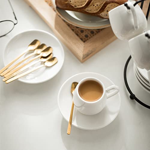 Espresso Cups with Saucers Set (6 Count)