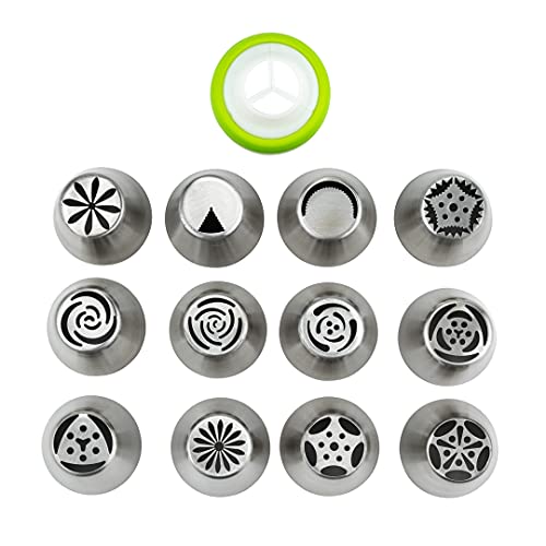 Pastry Tek Russian Piping Tips Set (12 Count)