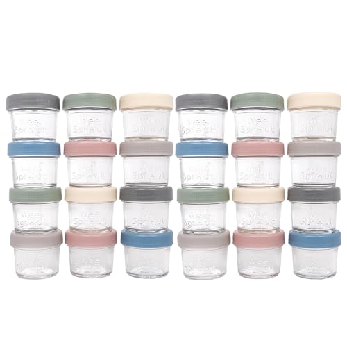 Baby Food Storage Glass Jars w (24 Count)