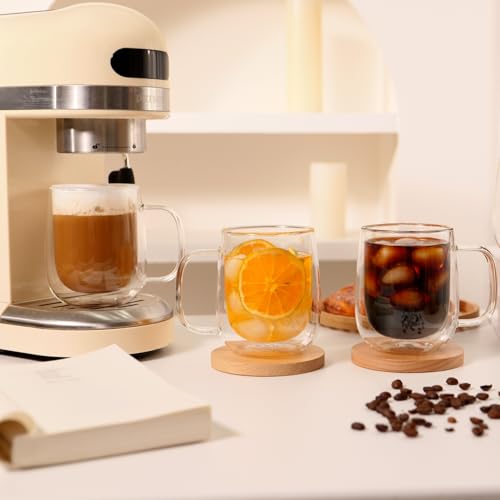 Glass Coffee Mugs 12oz (4 Count)