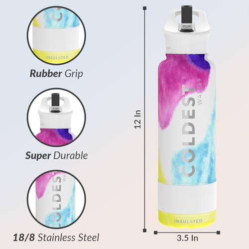 Coldest Insulated Water Bottle with Straw Lid