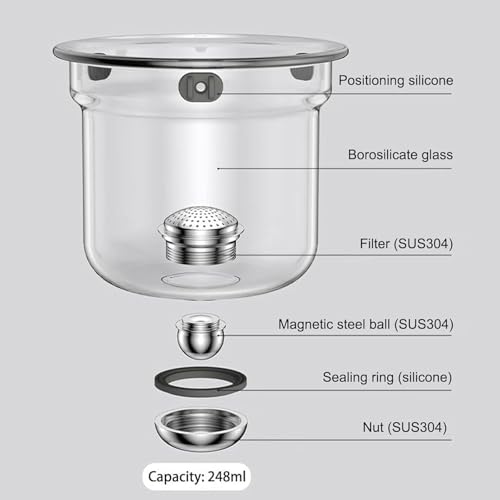 Magnetic Glass Teapot with Infuser