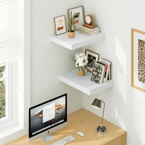 White Floating Shelves (2 Count)