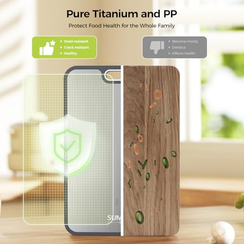 Titanium Cutting Board Double Sided Food Grade
