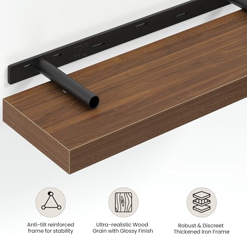 40 Inch Floating Shelves Wall Mounted for Display (2 Count)