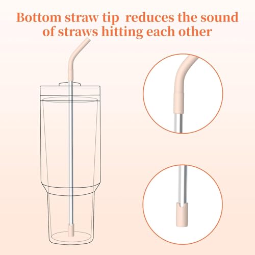 5PCS Silicone Straw Tips for 8 (5 Count)