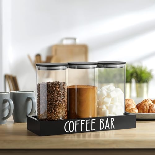 Glass Coffee Canister for Ground Coffee (3 Count)