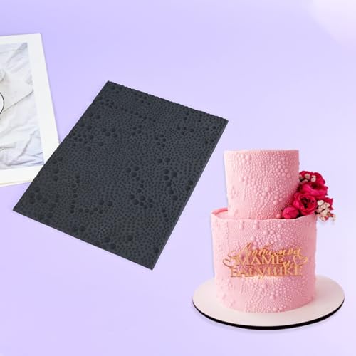 Silicone Fondant Lace Mold Cake Decorating Stencil with Pearl Pattern