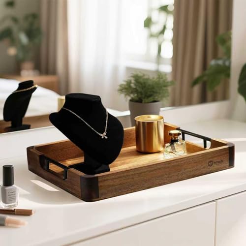 Wood Serving Tray with Handles
