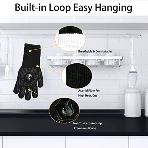 BBQ Gloves 1472F Heat Resistant Non (2 Count)