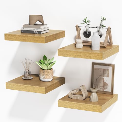 Square Floating Shelves for Wall (4 Count)