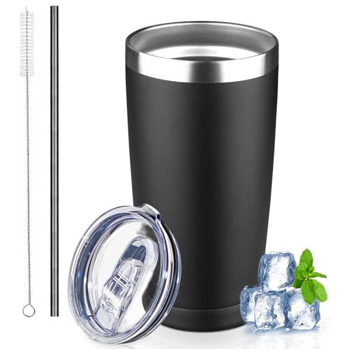 20 oz Tumbler with Lids and Straws