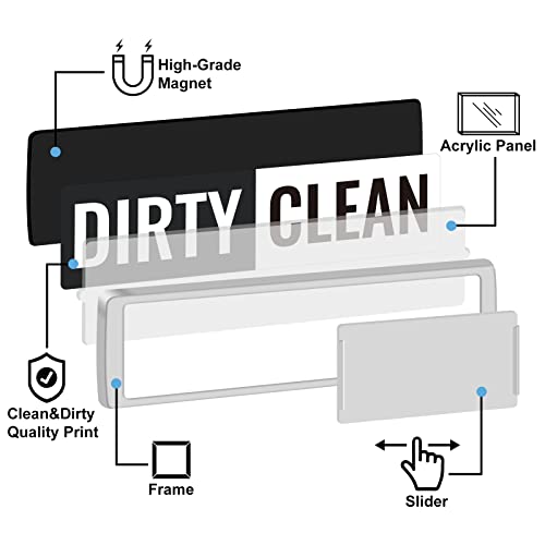 KitchenTour Dishwasher Magnet Clean Dirty Sign