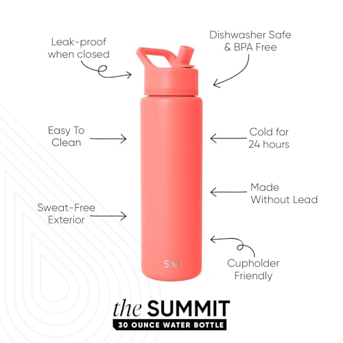 Insulated Water Bottle with Straw