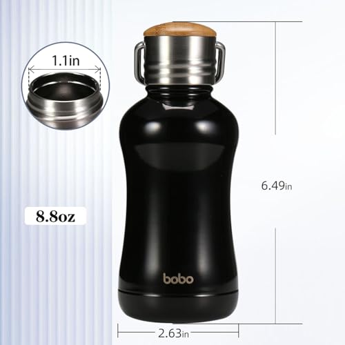 Mini Insulated Water Bottle With Bamboo Lid