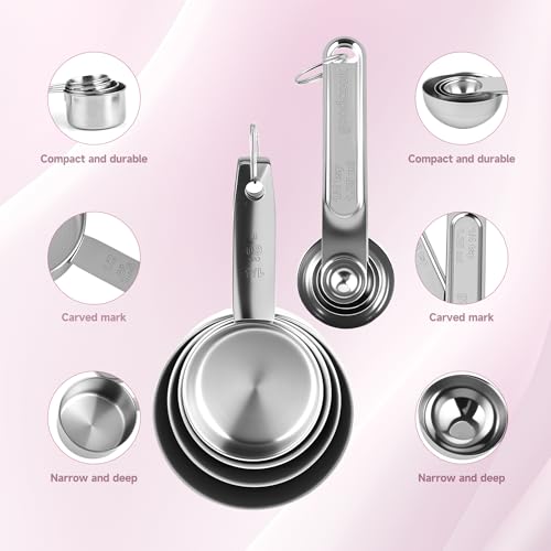 Measuring Cups and Spoons Set (8 Count)