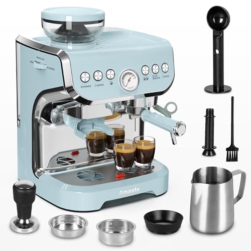 Espresso Machine with Grinder and Steam Wand
