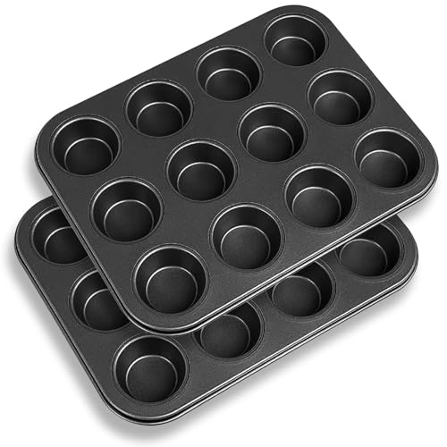2 Packs Nonstick Round Muffin Baking Pan Tin (2 Count)