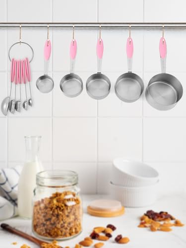 Stainless Steel Measuring Cups and Spoons Set of 10 Piece