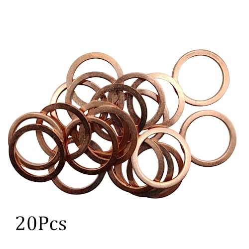M22 Flat Washer Copper Sealing Ring (20 Count)