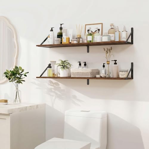 Black Deep Floating Shelves for Wall