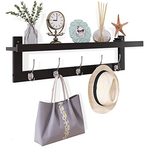 Coat Hooks with Shelf Wall