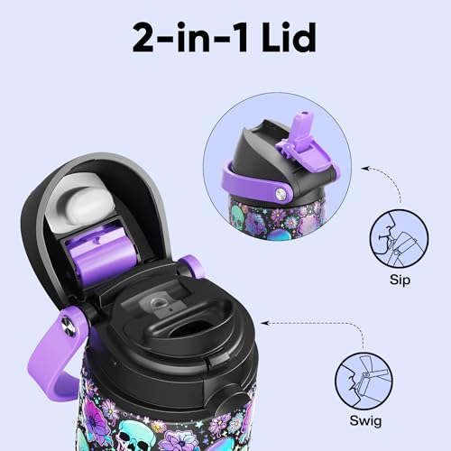 Insulated Water Bottle with Straw