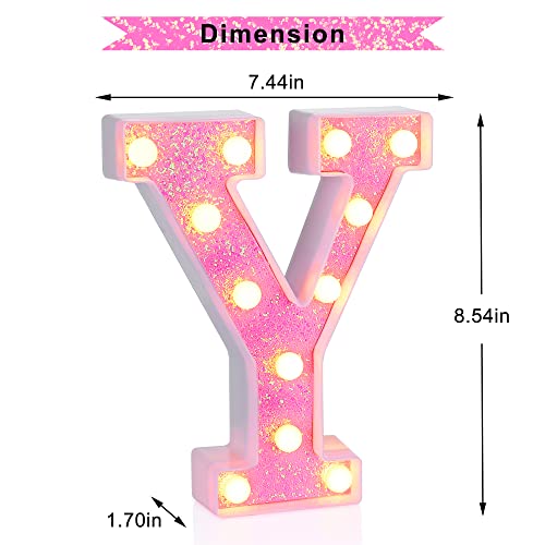 Pink Light up Letters (4.2329 Ounce)