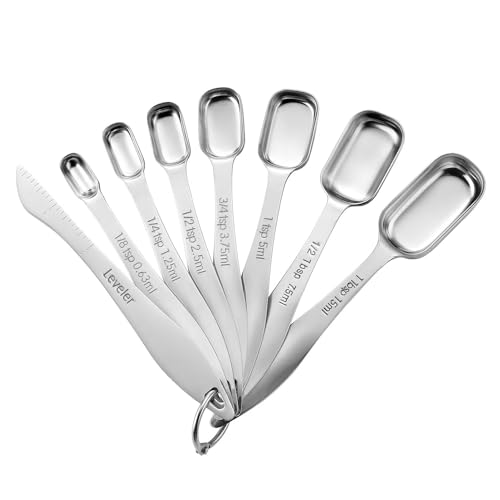 Nesting Stainless Steel Measuring Spoons Set of 13 with Leveler