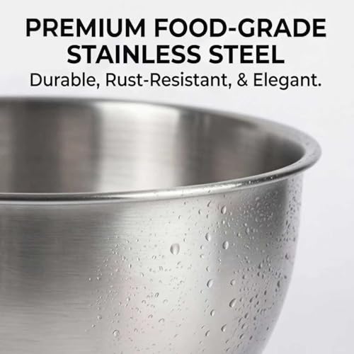 Stainless Steel Mixing Bowls with Lids (5 Count)