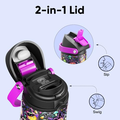 Insulated Water Bottle with Straw