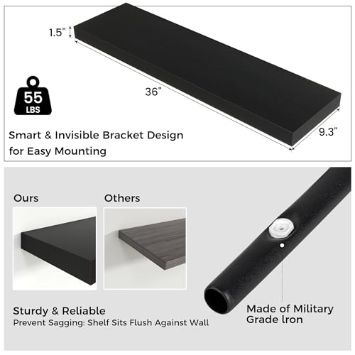 36 Inch Floating Shelves for Wall (2 Count)