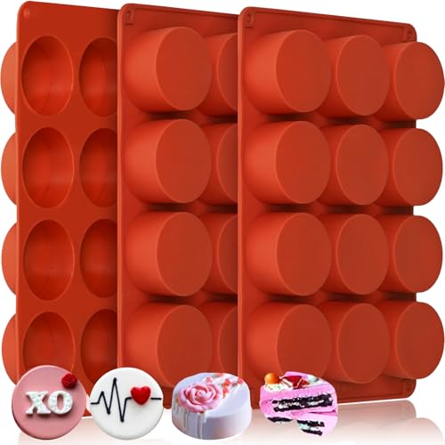 Round Silicone Molds 3 PCS (36 Cavity Count)