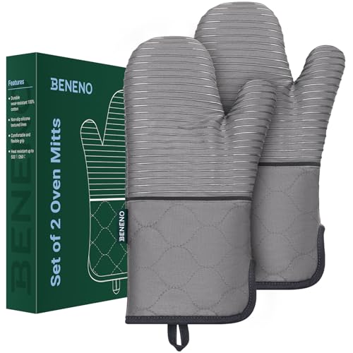 Heat Resistant 500°F Kitchen Oven Mitts 2 (2 Count)