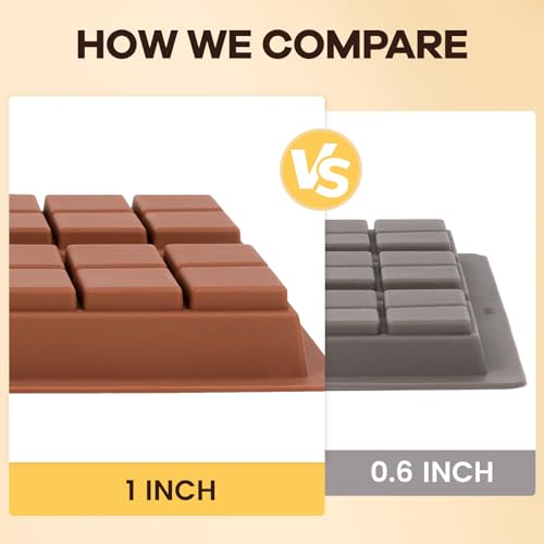 Dubai Chocolate Molds 1 Inch Deep (2 Count)