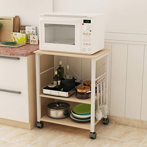 Standing Baker's Racks Appliance Table Small Rolling Kitchen Cart Microwave Cart Stand