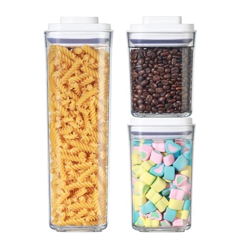 Food Airtight Containers storage with Lids 3 Pack One Button Open (47.6198 Ounce)