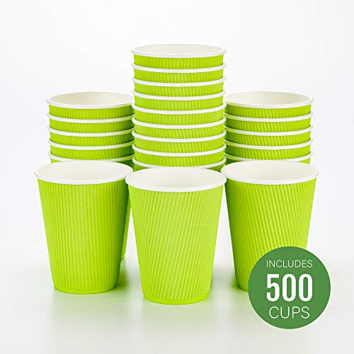 12 Ounce Ripple Wall Disposable Coffee Cups (500 Count)